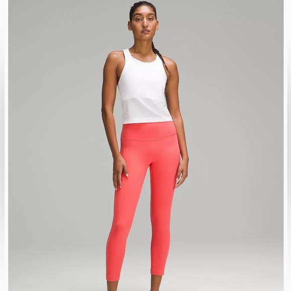 LULULEMON-NWT Align HR Pant 25” High Rise Leggings in Pink/Coral Size 10 - Picture 1 of 9